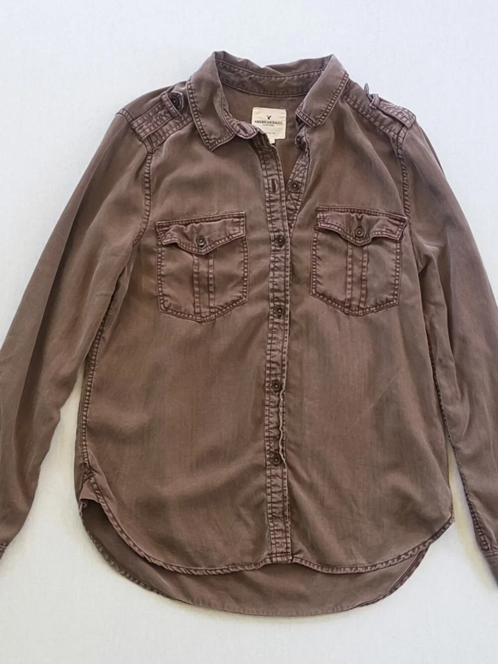 American Eagle Long Sleeve Boyfriend Fit Long Sleeve